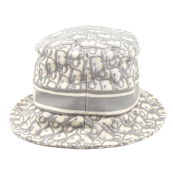 Dior Trotter Oblique Bucket Hat Ivory Gray 11 Dob923 I132